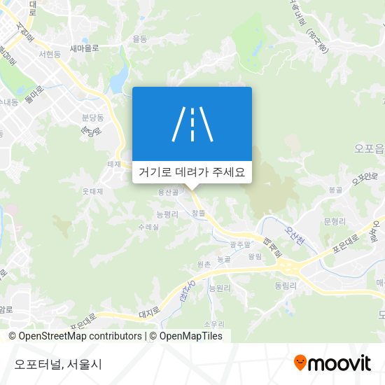 오포터널 지도