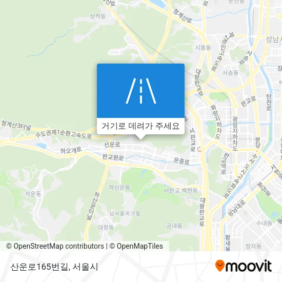 산운로165번길 지도