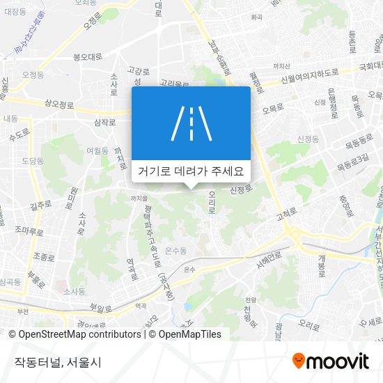 작동터널 지도