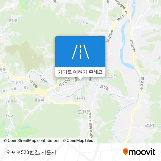 오포로520번길 지도