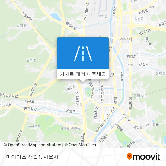 마이다스 샛길1 지도