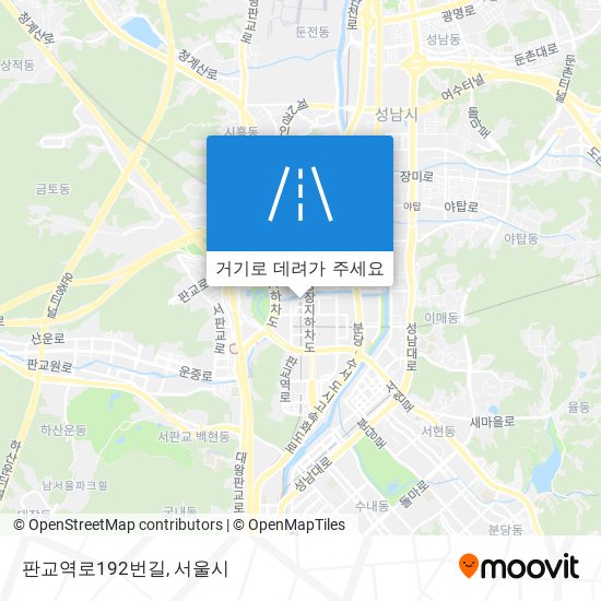 판교역로192번길 지도