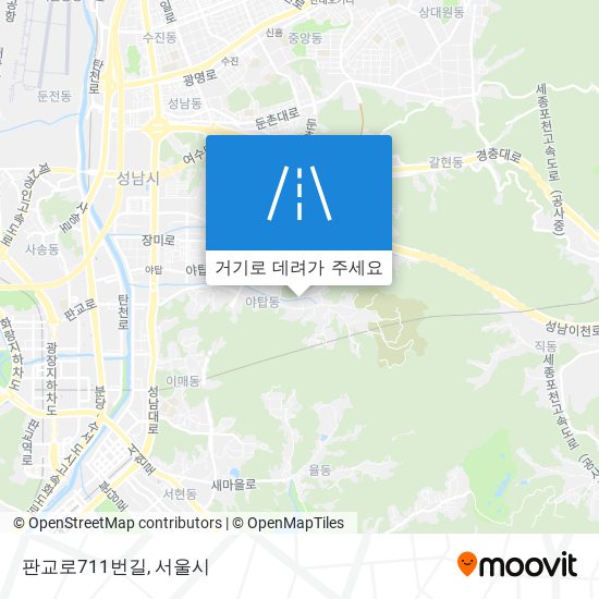 판교로711번길 지도