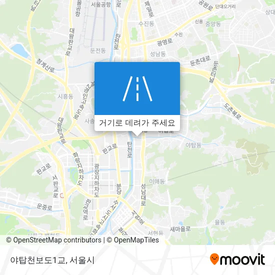 야탑천보도1교 지도