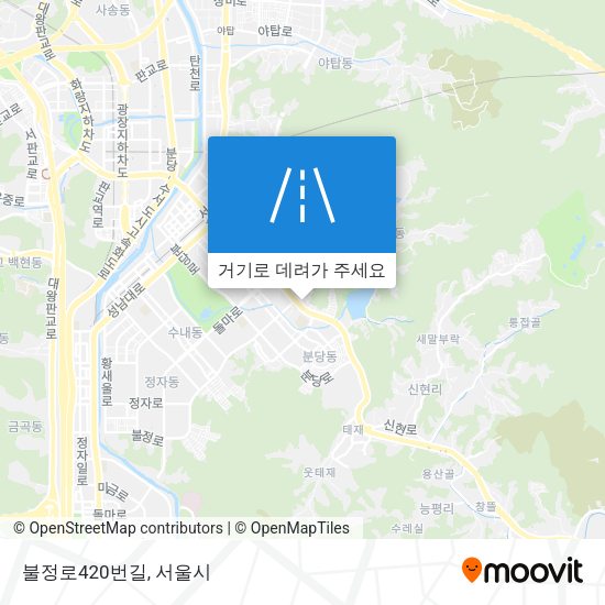 불정로420번길 지도