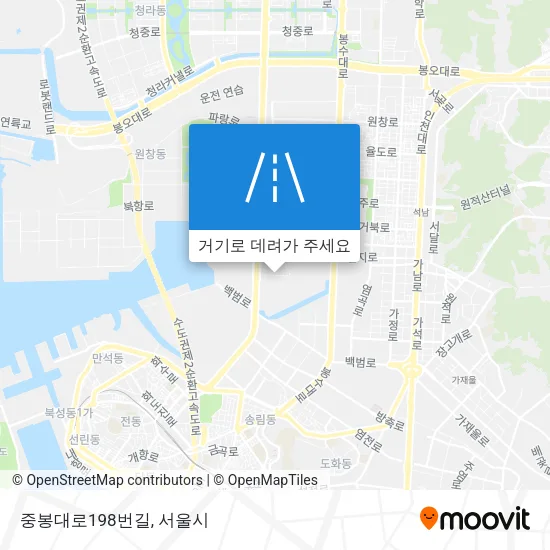 중봉대로198번길 지도