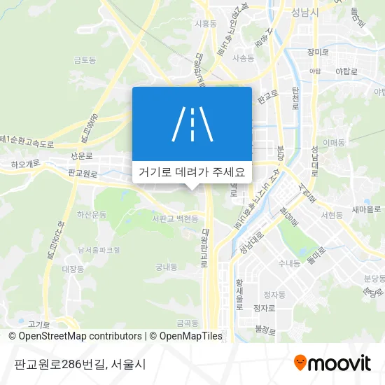 판교원로286번길 지도