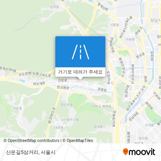 산운길5삼거리 지도