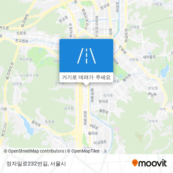 정자일로232번길 지도