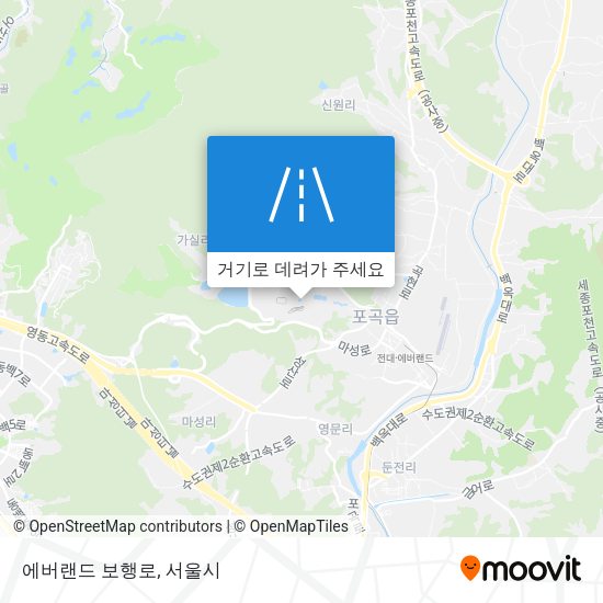 에버랜드 보행로 지도