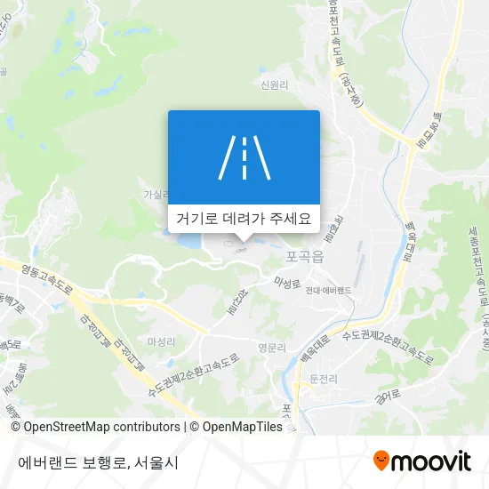 에버랜드 보행로 지도