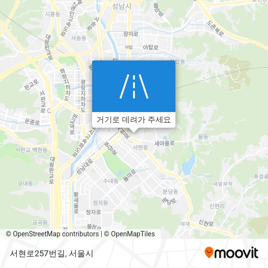서현로257번길 지도