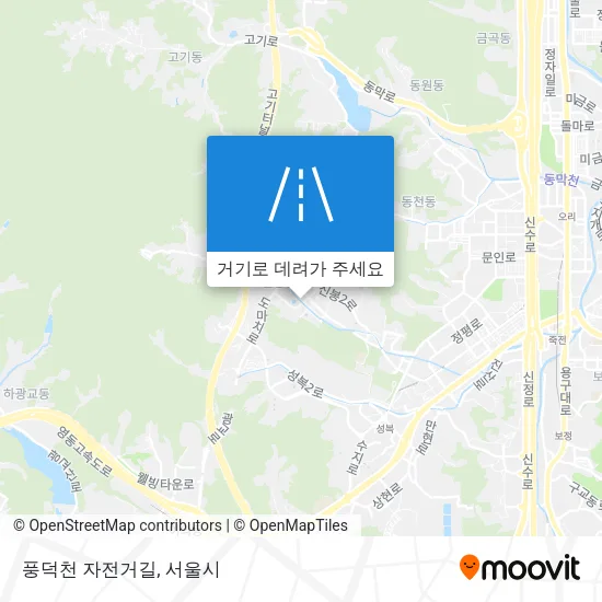 풍덕천 자전거길 지도
