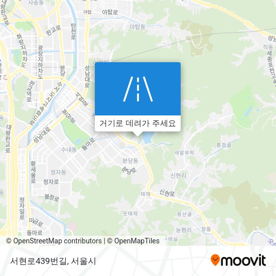 서현로439번길 지도