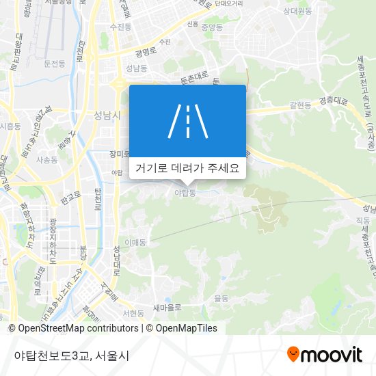 야탑천보도3교 지도