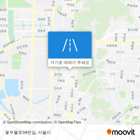 옻우물로34번길 지도