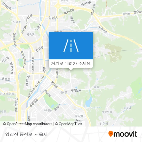 영장산 등산로 지도