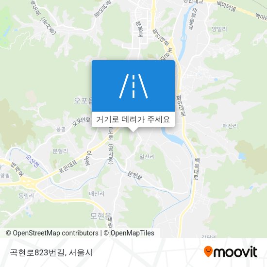곡현로823번길 지도