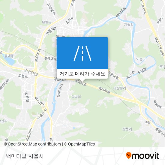 백마터널 지도