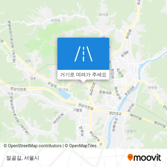 절골길 지도
