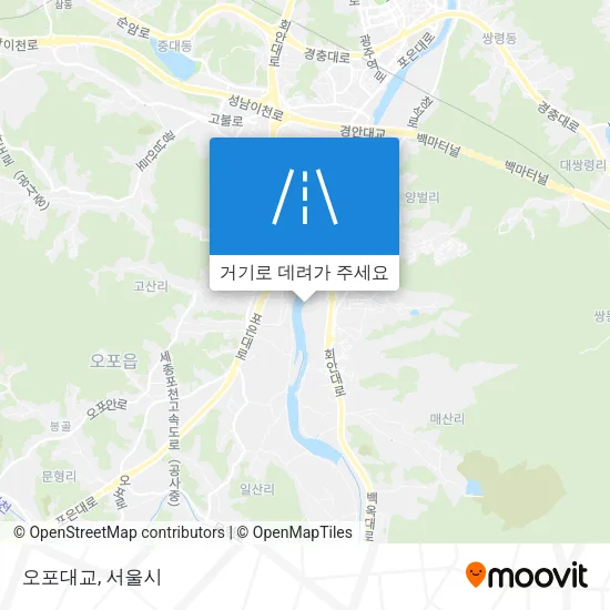 오포대교 지도