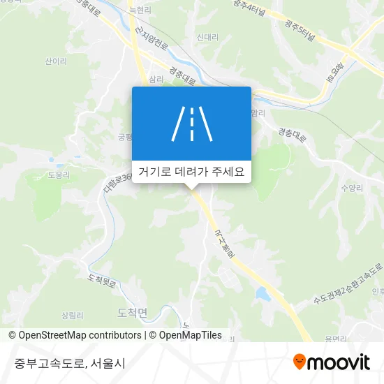 중부고속도로 지도