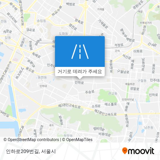 인하로209번길 지도