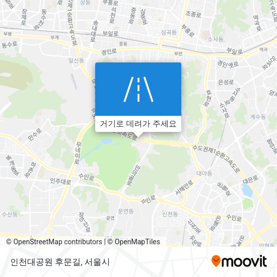 인천대공원 후문길 지도
