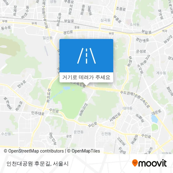 인천대공원 후문길 지도