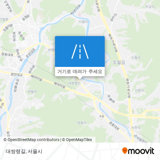 대쌍령길 지도