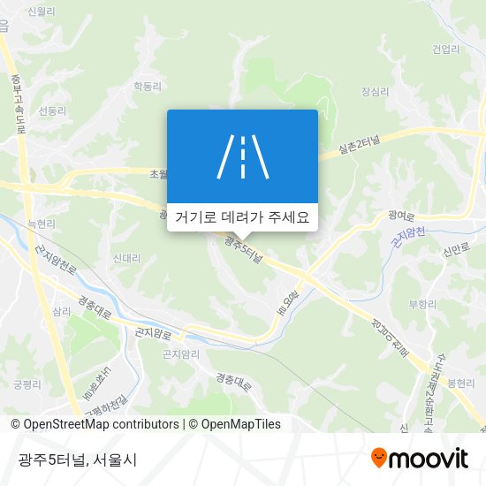 광주5터널 지도