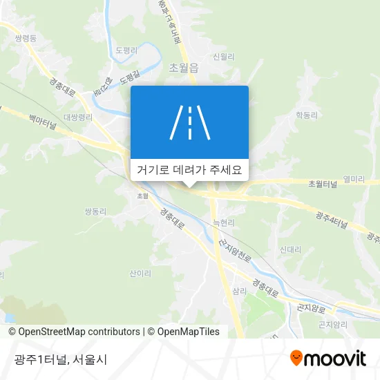 광주1터널 지도
