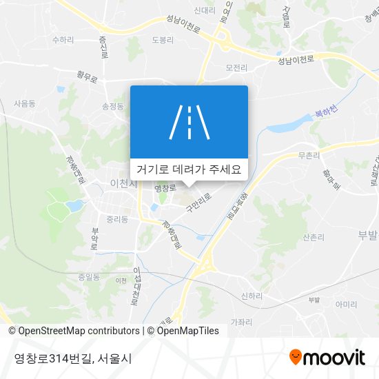 영창로314번길 지도