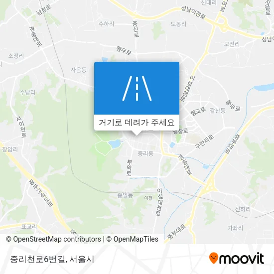 중리천로6번길 지도