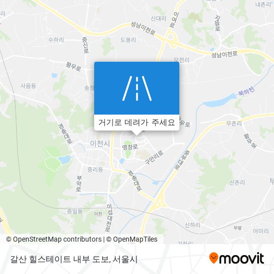 갈산 힐스테이트 내부 도보 지도