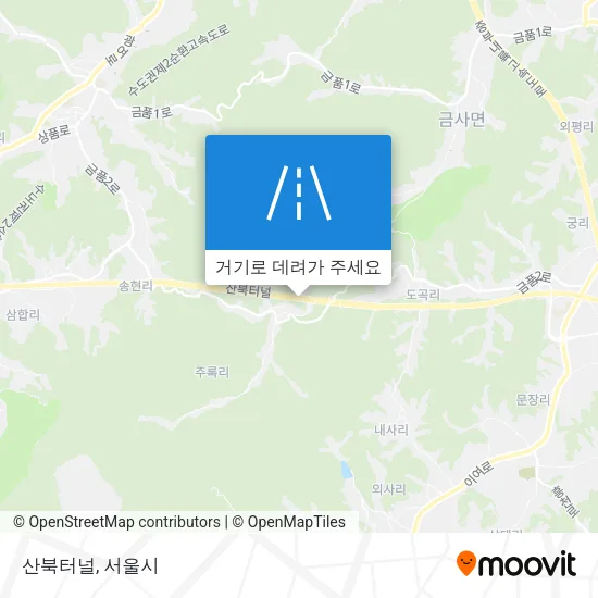 산북터널 지도