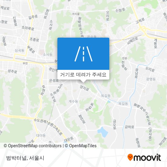 범박터널 지도