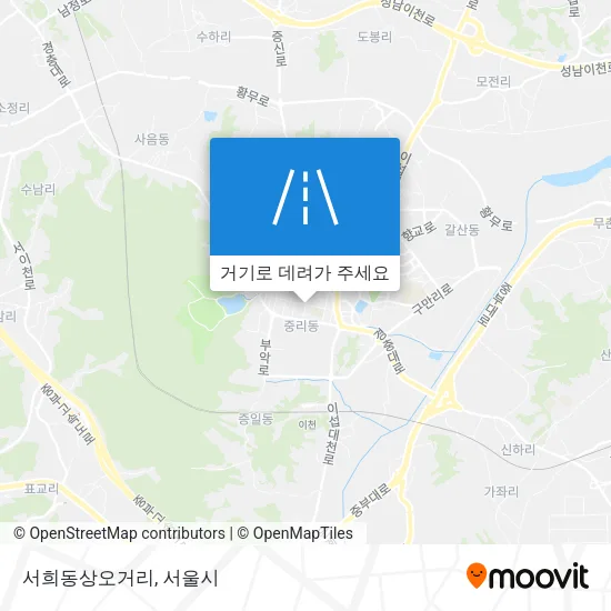서희동상오거리 지도