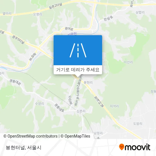 봉현터널 지도