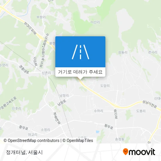 정개터널 지도