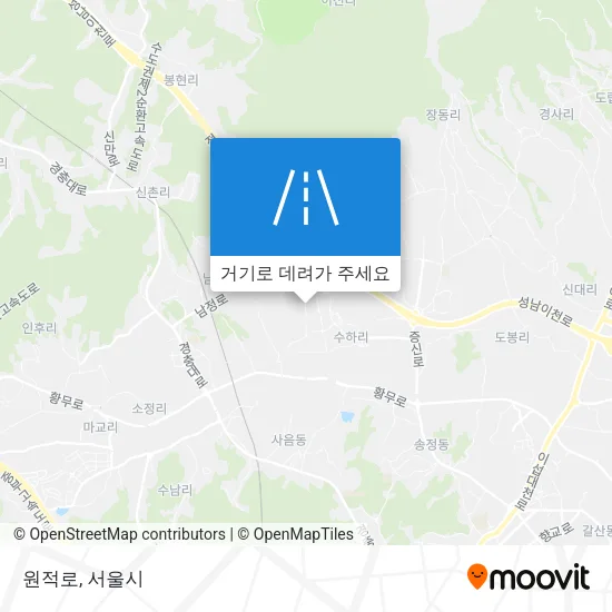 원적로 지도