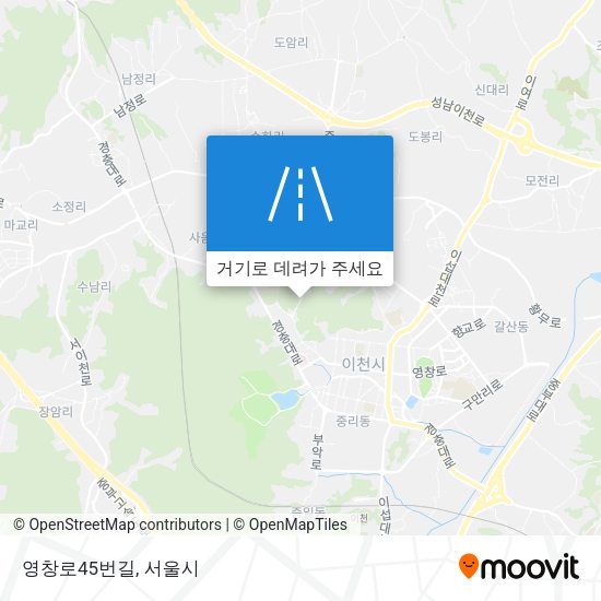 영창로45번길 지도