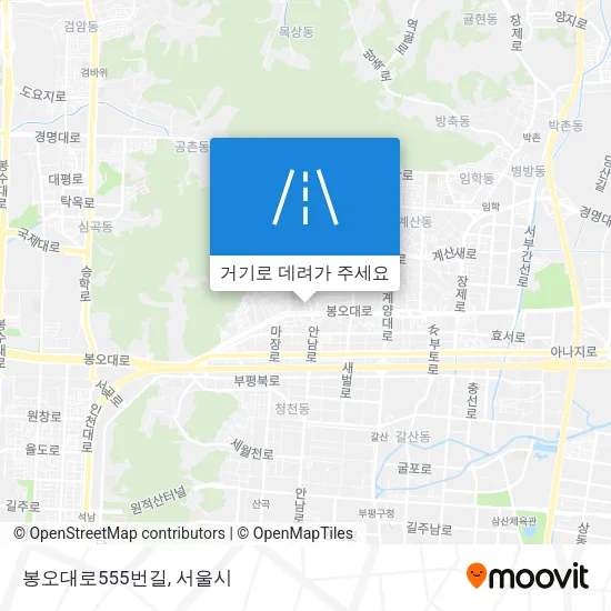 봉오대로555번길 지도