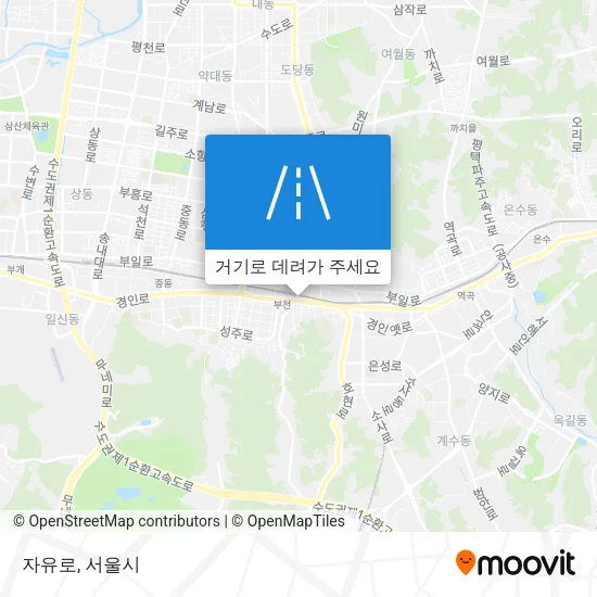 자유로 지도