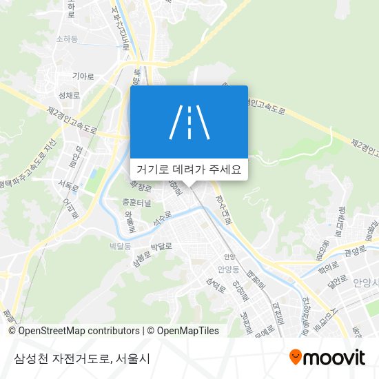 삼성천 자전거도로 지도