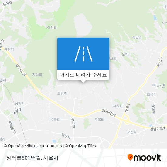 원적로501번길 지도