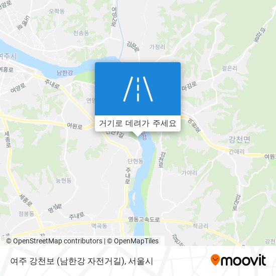 여주 강천보 (남한강 자전거길) 지도