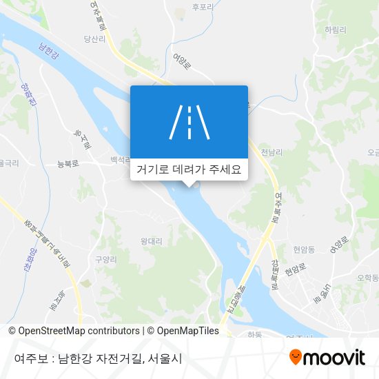 여주보 : 남한강 자전거길 지도