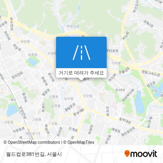 월드컵로381번길 지도
