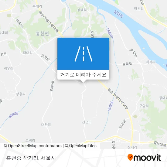 흥천중 삼거리 지도